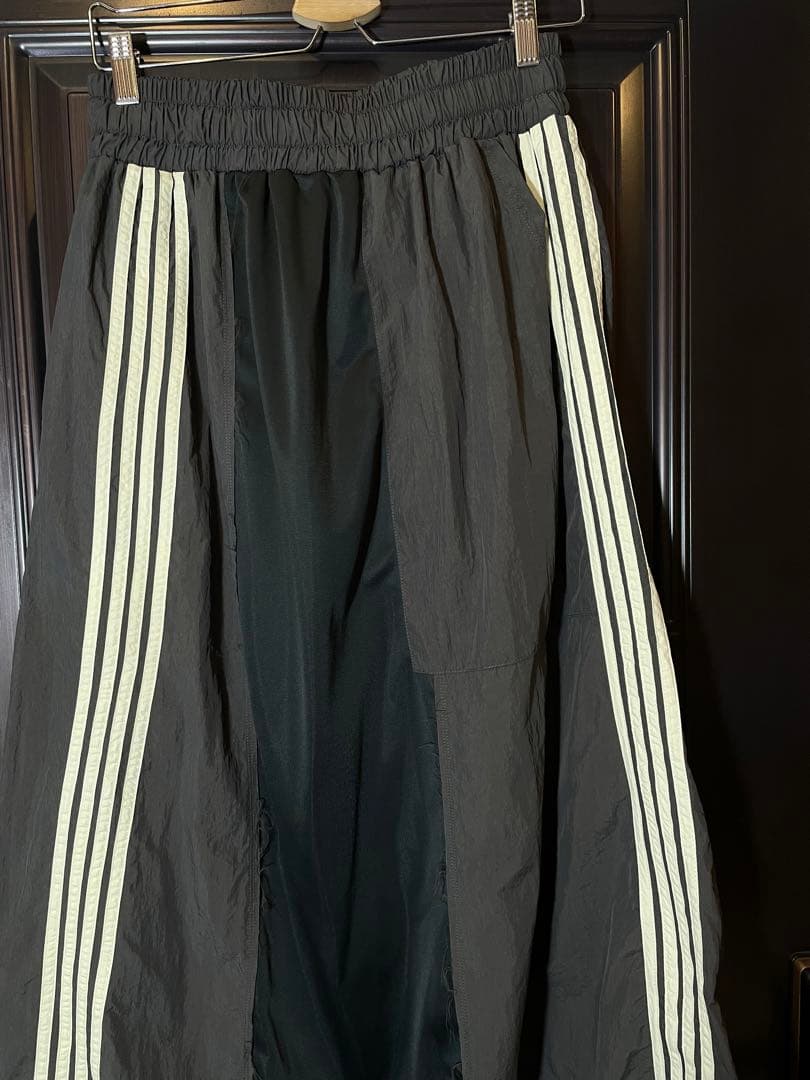 【etsinta/エシンタ】リメイクジャージボリュームスカート　チャコールグレー