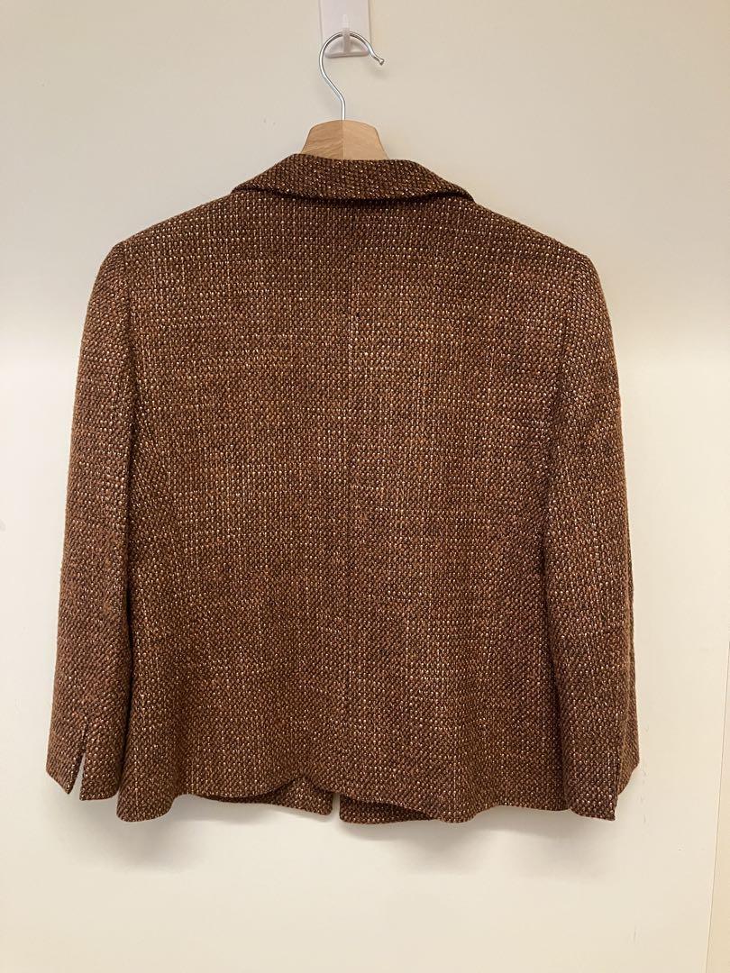 公式ファッションブランド通販サイト マックスマーラーmax mara ジャケットブラウンエンジレッド美品 ジャケット・アウター