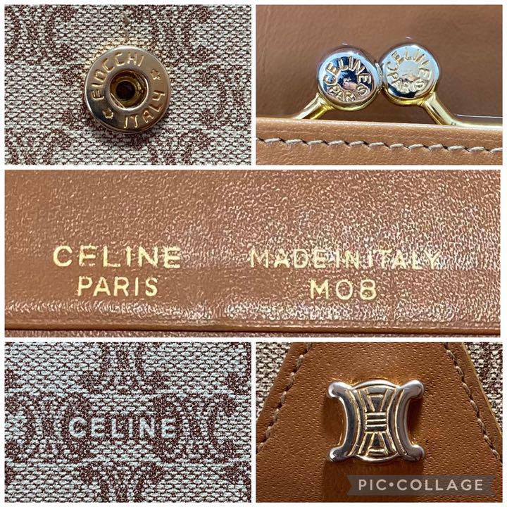 新作得価 CELINE セリーヌナカダムトリオンフ長財布 がま口タイプ キャンバス DKFhC-m26638635412 低価超激安