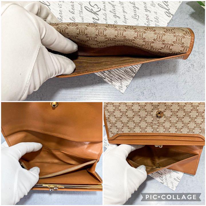 新作得価 CELINE セリーヌナカダムトリオンフ長財布 がま口タイプ キャンバス DKFhC-m26638635412 低価超激安
