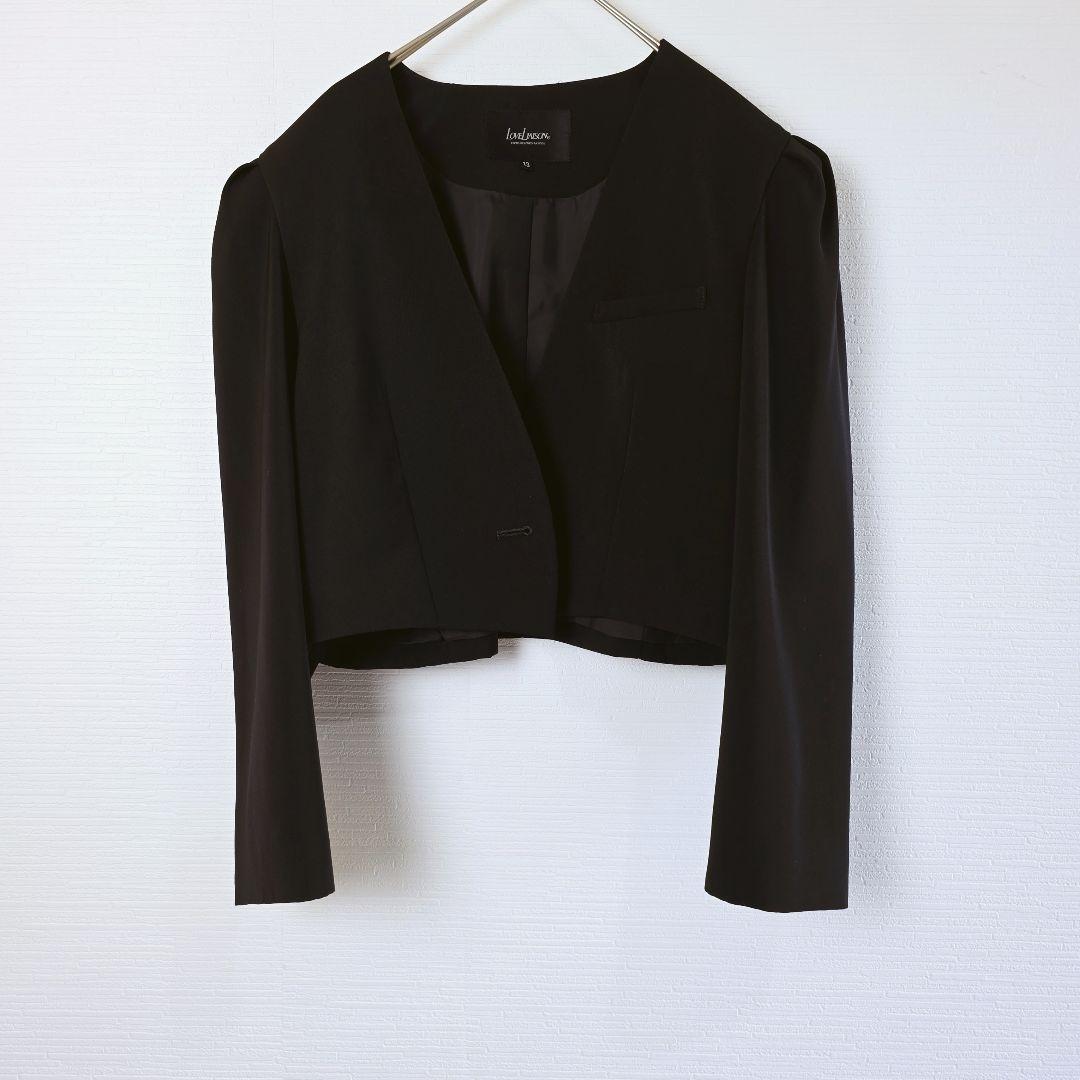 【1点物】レディースワンピーススーツ　セットアップ　喪服　礼服　黒　13号　古着