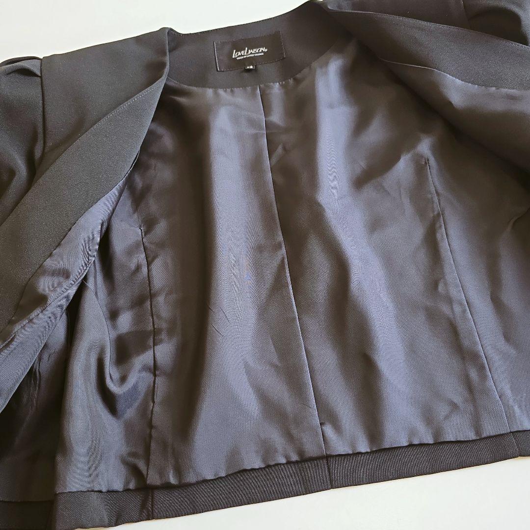 【1点物】レディースワンピーススーツ　セットアップ　喪服　礼服　黒　13号　古着