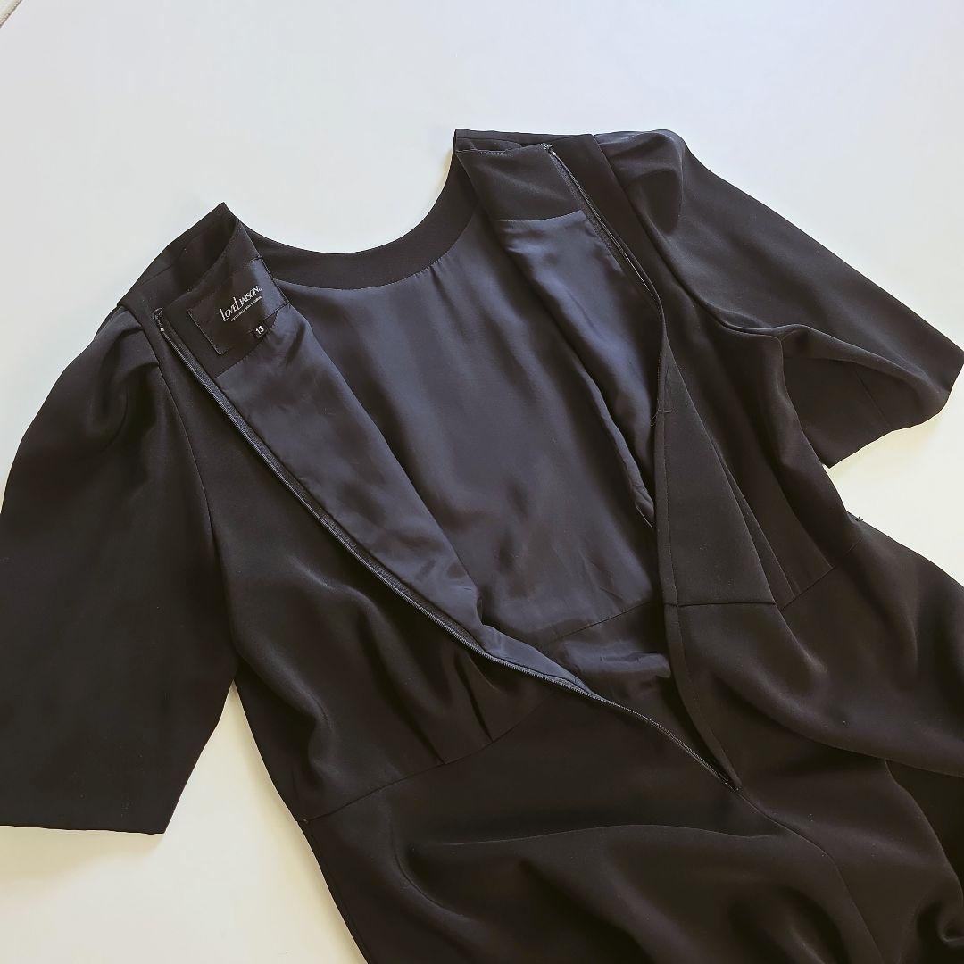 【1点物】レディースワンピーススーツ　セットアップ　喪服　礼服　黒　13号　古着