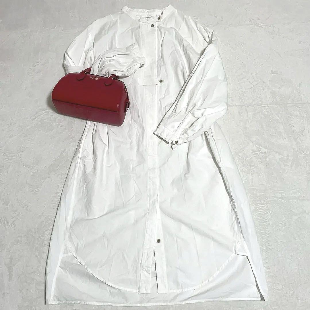 フリークスストア◇ロングシャツワンピース バンドカラー 比翼 ゆったり F