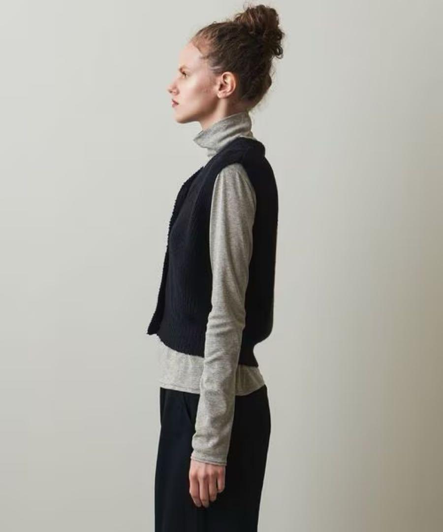 Steven Alan＞Vネック ニット ベスト(black)