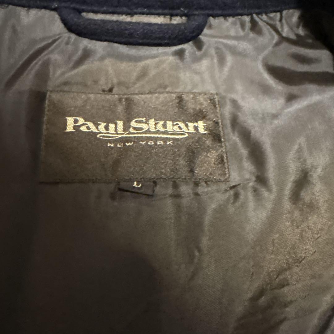 【美品】Paul Stuart カシミヤ混 ミリタリージャケット L チェック柄 【美品】Paul Stuart カシミヤ混 ミリタリージャケット L チェック柄
