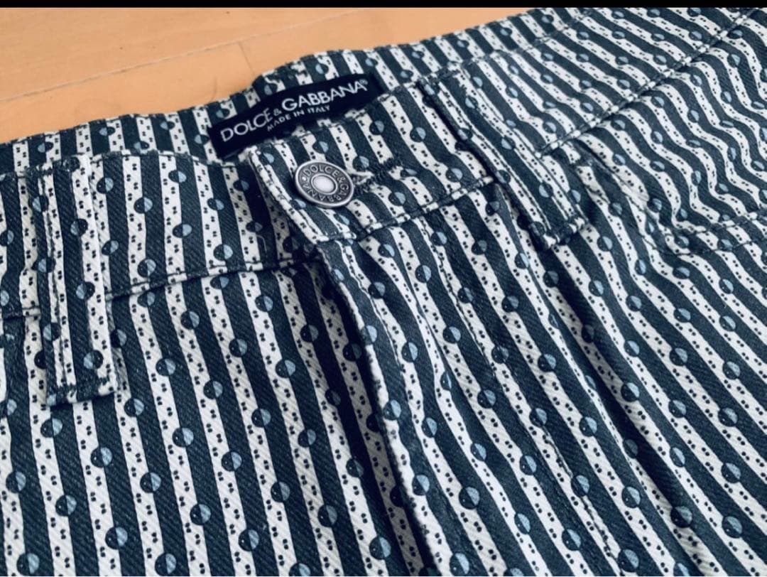 激安特価品ドルチェ&ガッバーナ ストライプデニムパンツ スラックス