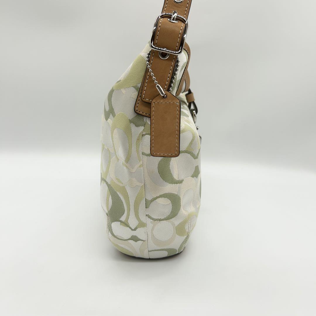 バッグ Coach Signature Soft Clip Hobo Bag Green