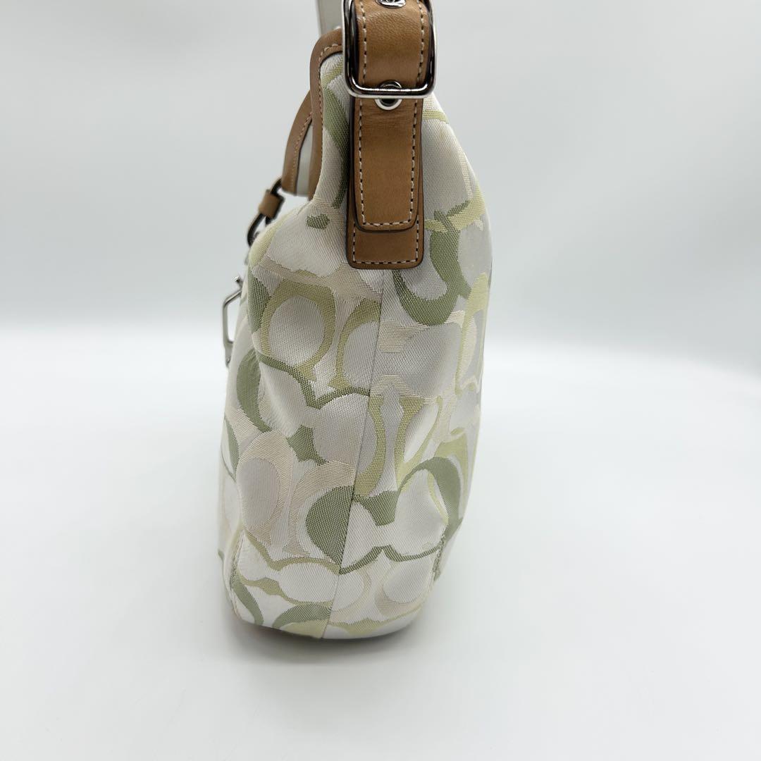 バッグ Coach Signature Soft Clip Hobo Bag Green