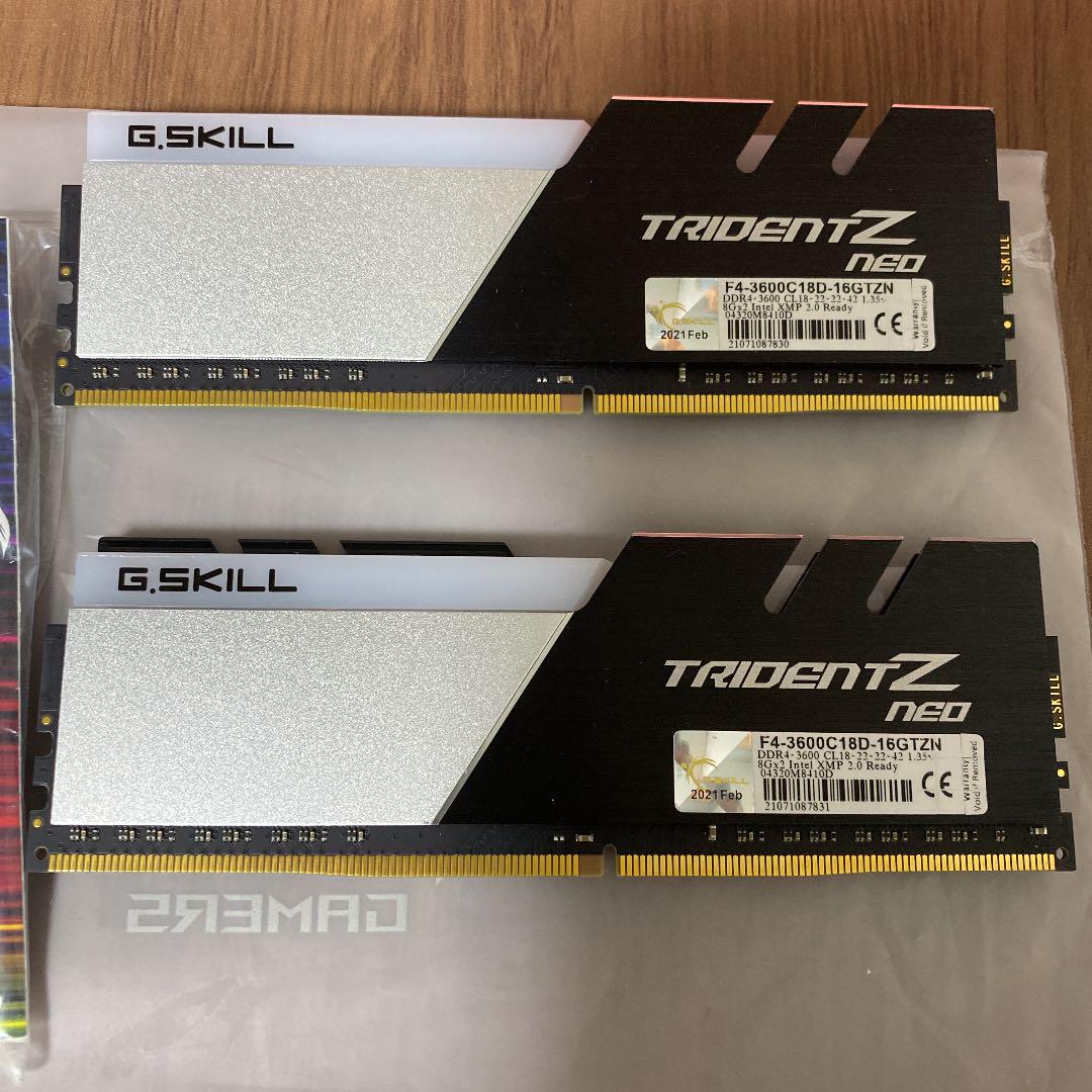 PC メモリ　8Gx2 2点セット　G.SKILL DDR4-3600