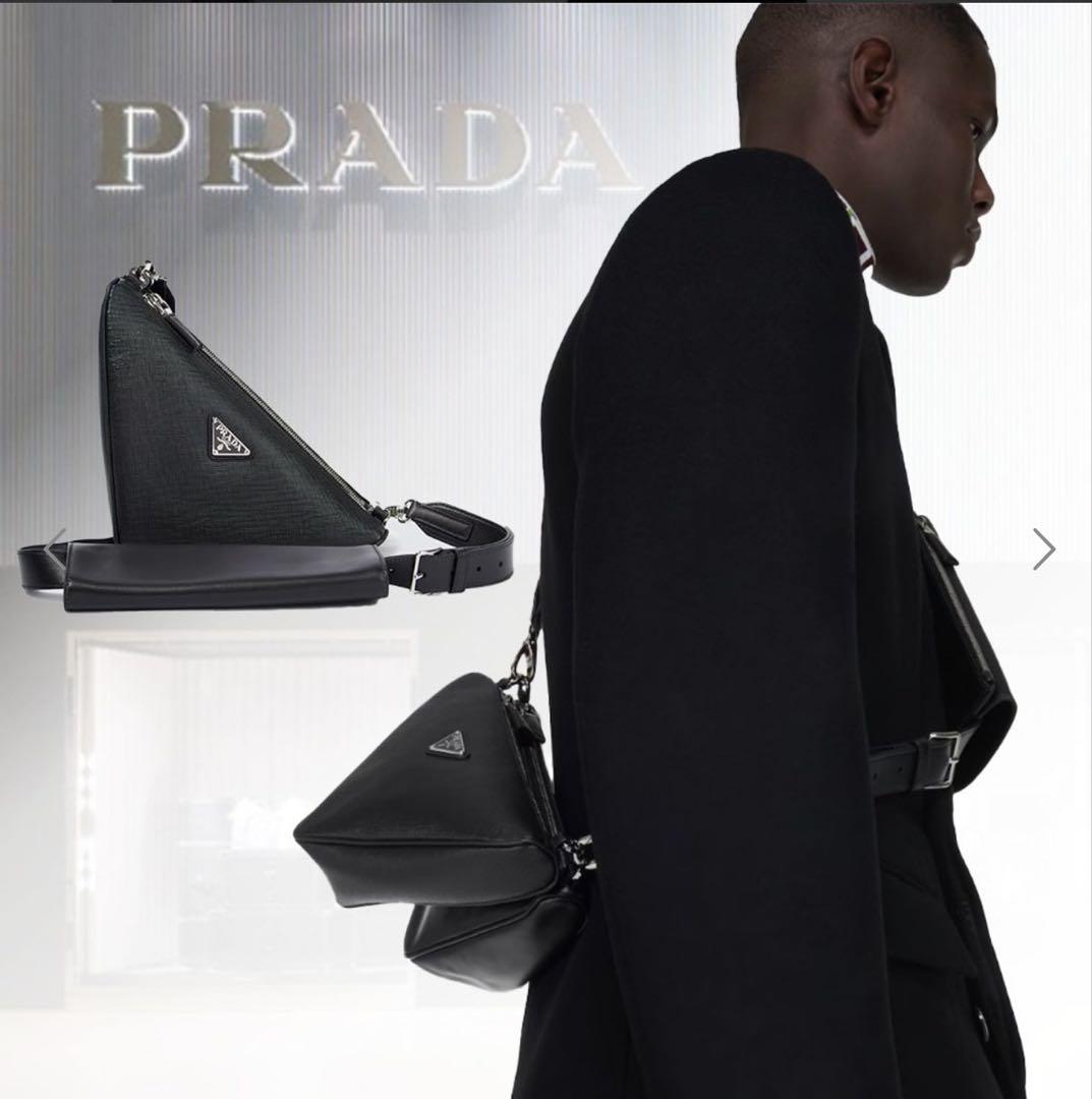 【PRADA】プラダ サフィアーノ トライアングル ショルダーバッグ PRADA サフィアーノ トライアングルショルダーバッグ - メルカリ