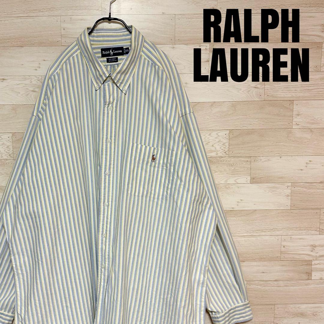 ✨RALPH LAUREN ラルフローレン 長袖 ストライプ シャツ XXL✨