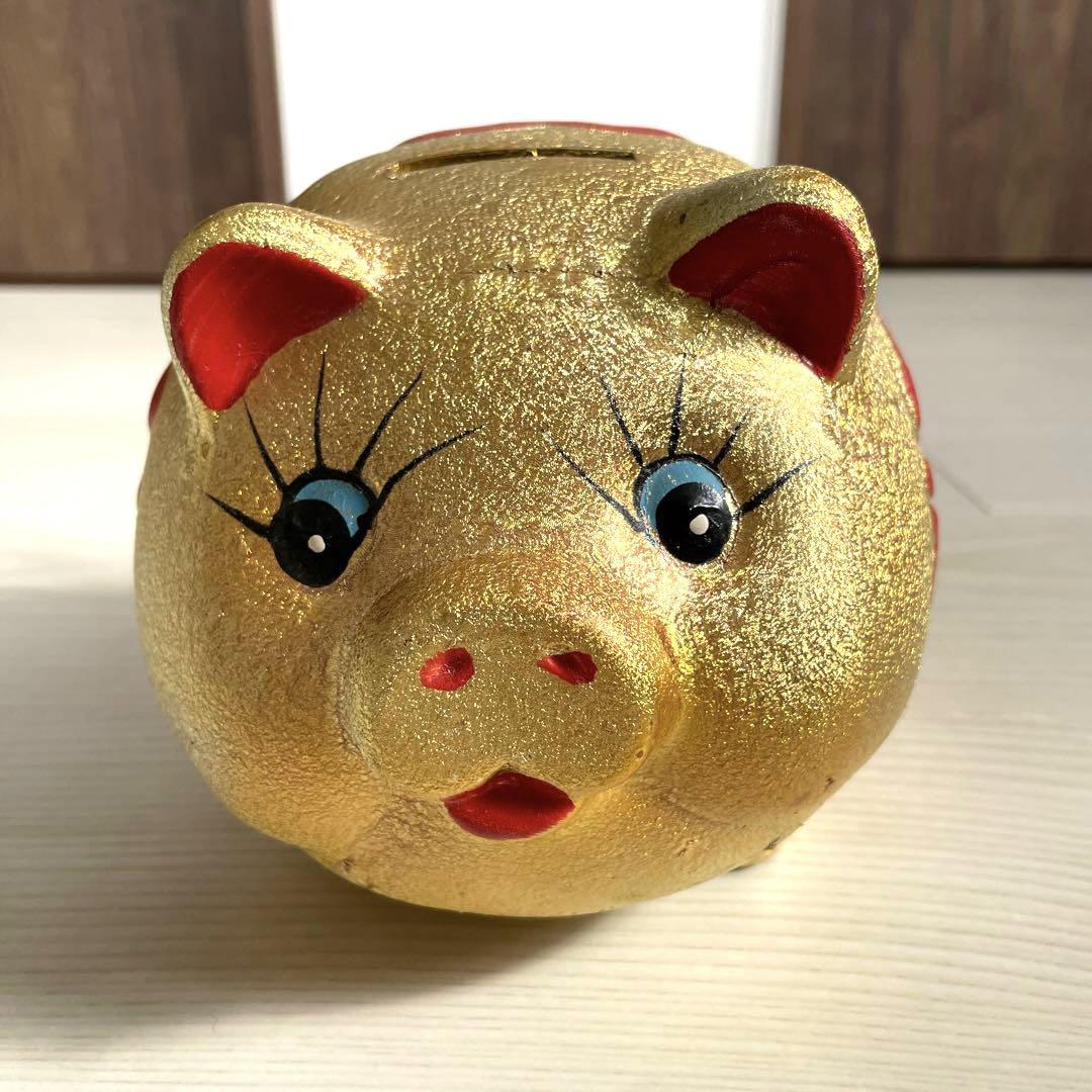 金の豚の貯金箱 - メルカリ