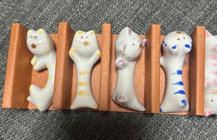 猫の形状 陶器製箸置き 猫の形状 陶器製箸置き 5個セット - メルカリ