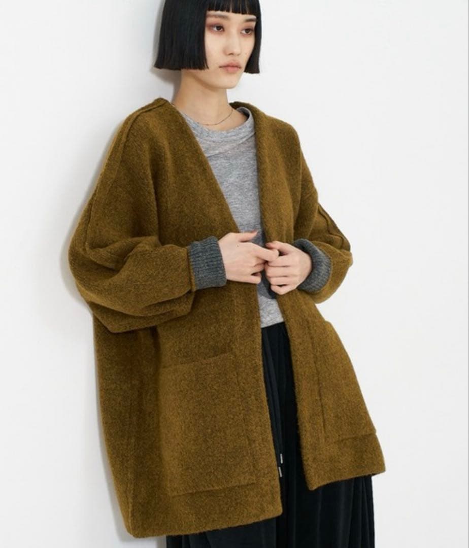 ABAHOUSE NOMINE コート アウター 袖ボリュームニット