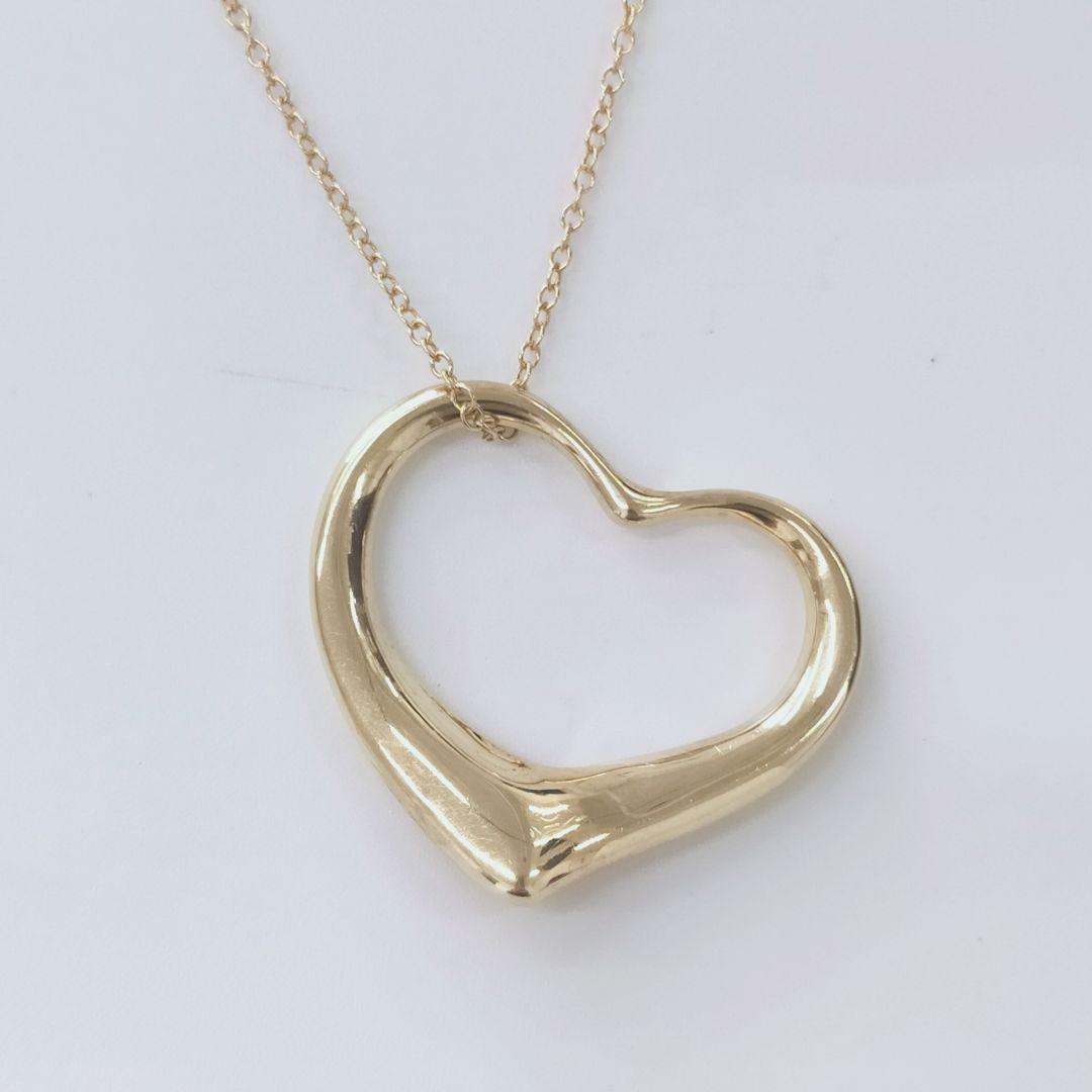 ♦TIFFANY&Co.ティファニー　オープンハート　ネックレス　K18　18K