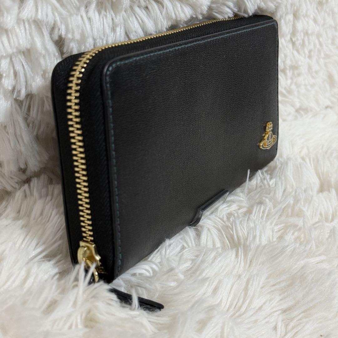 【極美品】ヴィヴィアンウエストウッド　ゴールドオーブ　マルチカラー　シボ革