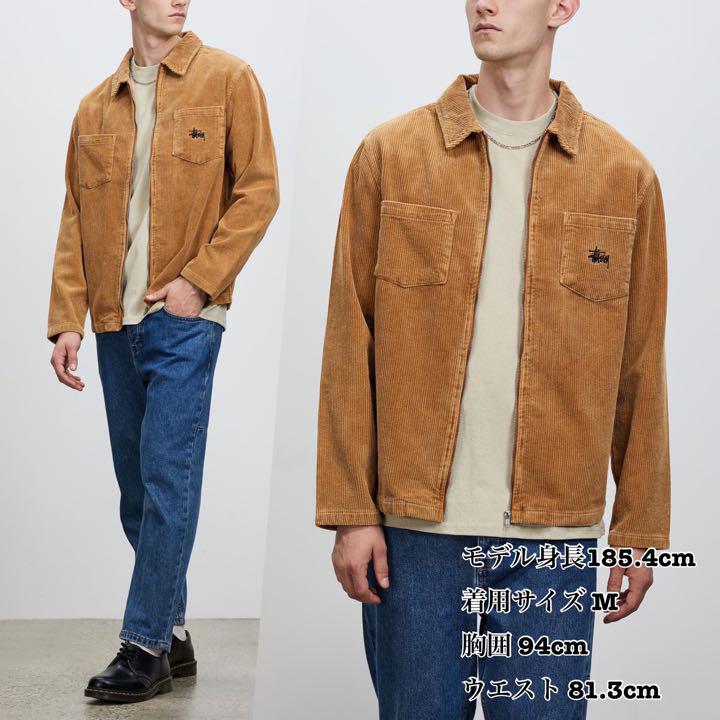 STUSSY コーデュロイ ジャケット ジップ シャツ 新品 L 海外限定 STUSSY コーデュロイ ジャケット ジップ シャツ 新品 L 海外限定