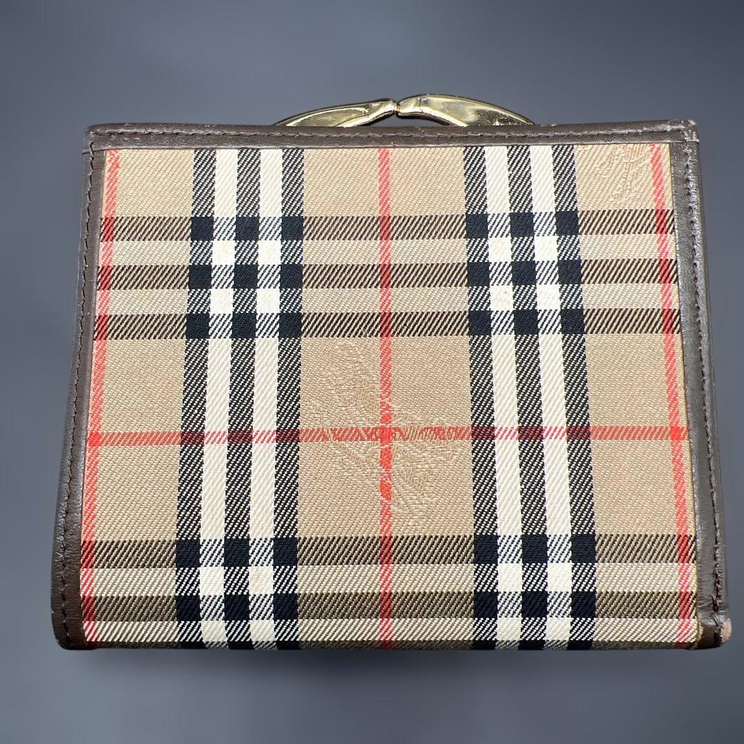 Burberry バーバリー ノバチェック 折財布 キャンバス レザー