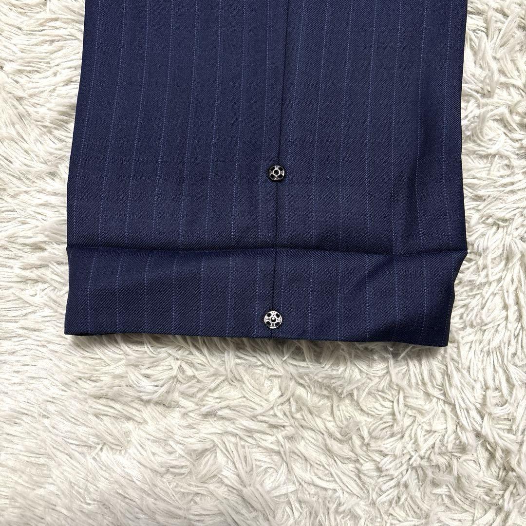 【極美品】LORD HOUSE スリーピース スーツ ネイビー ストライプ