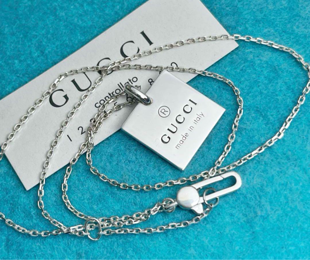 GUCCI スクエアプレートネックレス