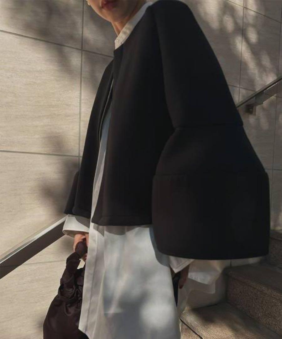 TOWER SLEEVE BLOUSON ブラック