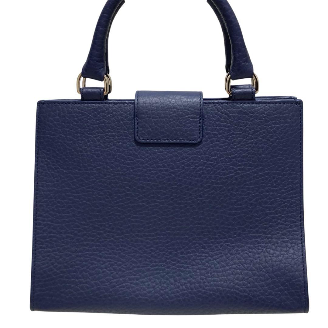 極美品✨フルラ レザー ハンドバッグ フロー ベルト シボ