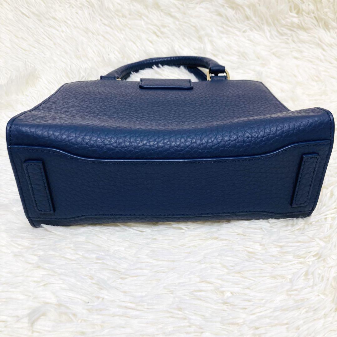 極美品✨フルラ レザー ハンドバッグ フロー ベルト シボ