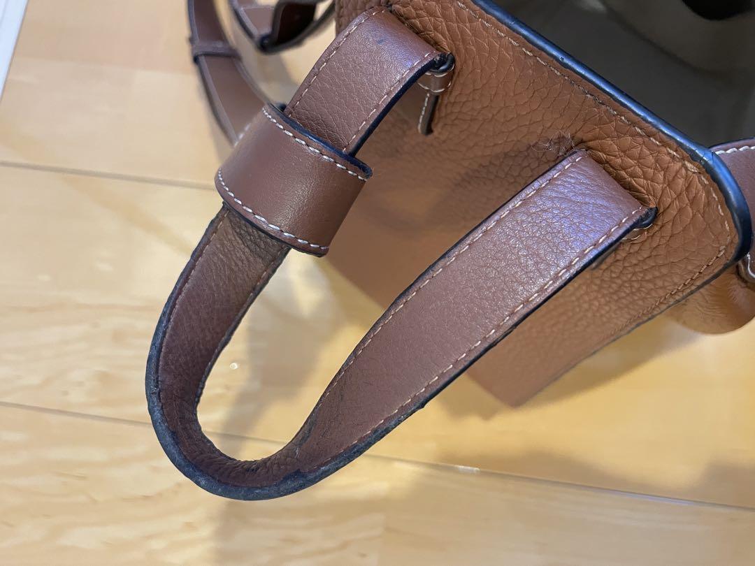 LOEWE ロエベ ブラウン レザー ショルダーバッグ