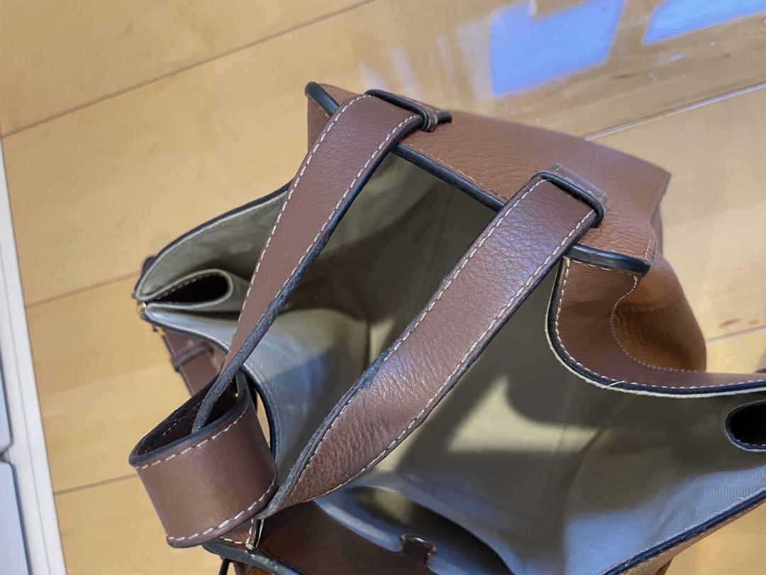 LOEWE ロエベ ブラウン レザー ショルダーバッグ