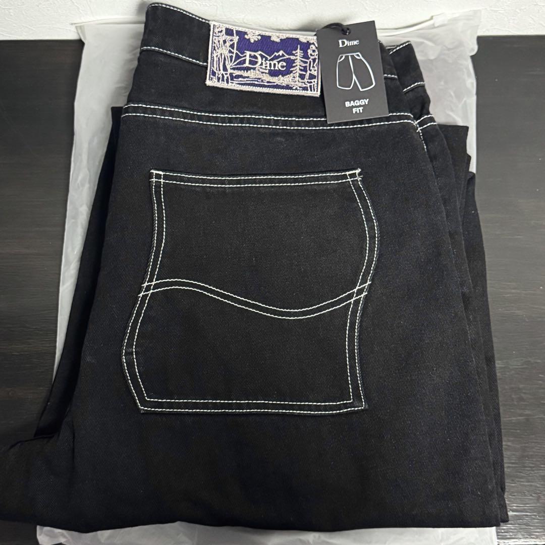 新品 DIME CLASSIC BAGGY DENIM PANTS ブラック34