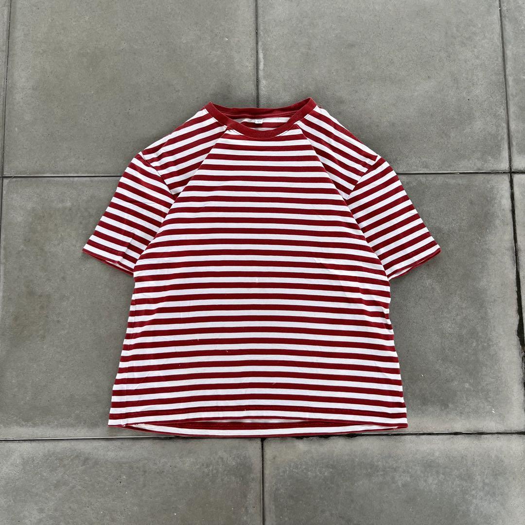 00s OLD UNIQLO ボーダー　Tシャツ　Y2K 短丈　archive