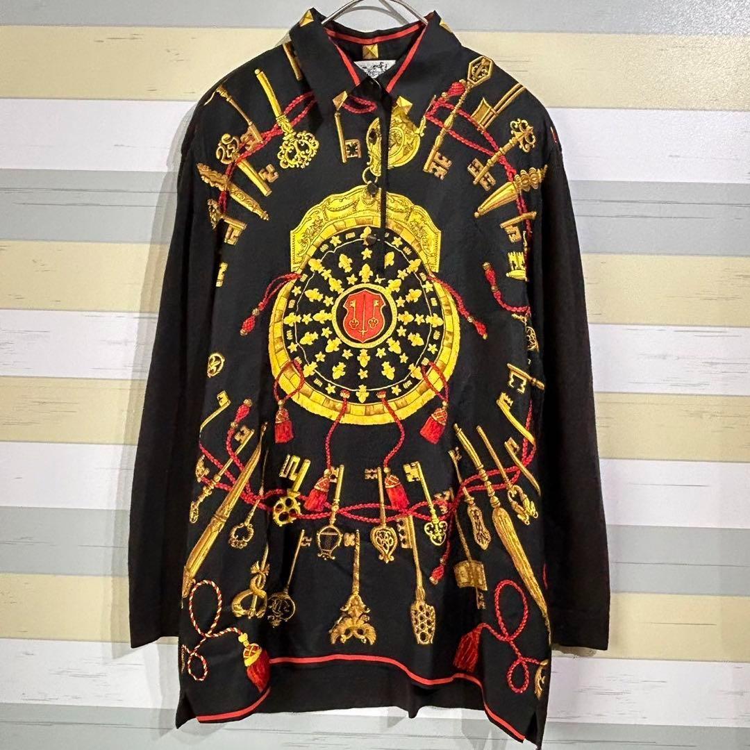 【お買い得】HERMES PARIS エルメス　トップス　長袖　鍵　Mサイズ