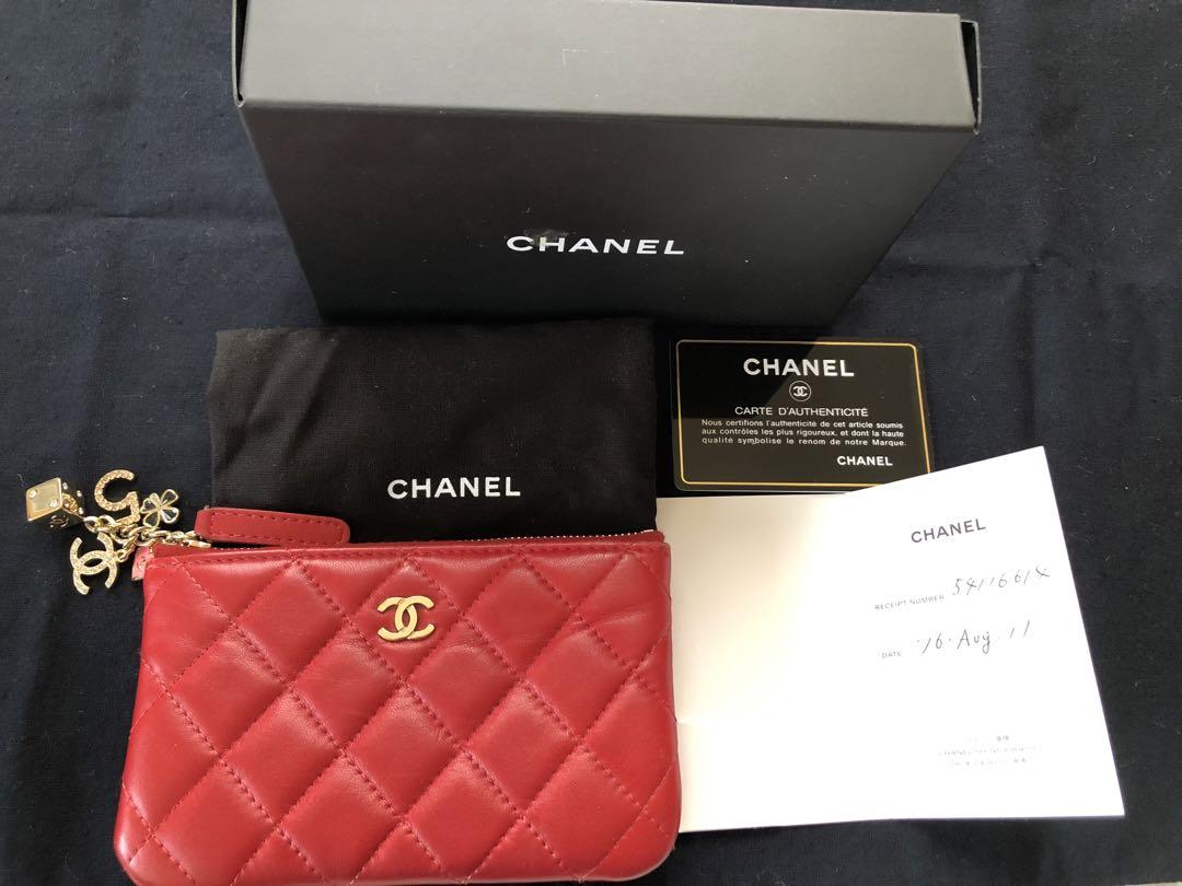 CHANEL マトラッセ  チャーム付きコインケース