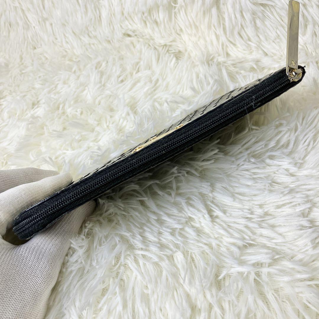 ATAO アタオ リモ パイソン ルーク 長財布 L字ファスナー ブラック