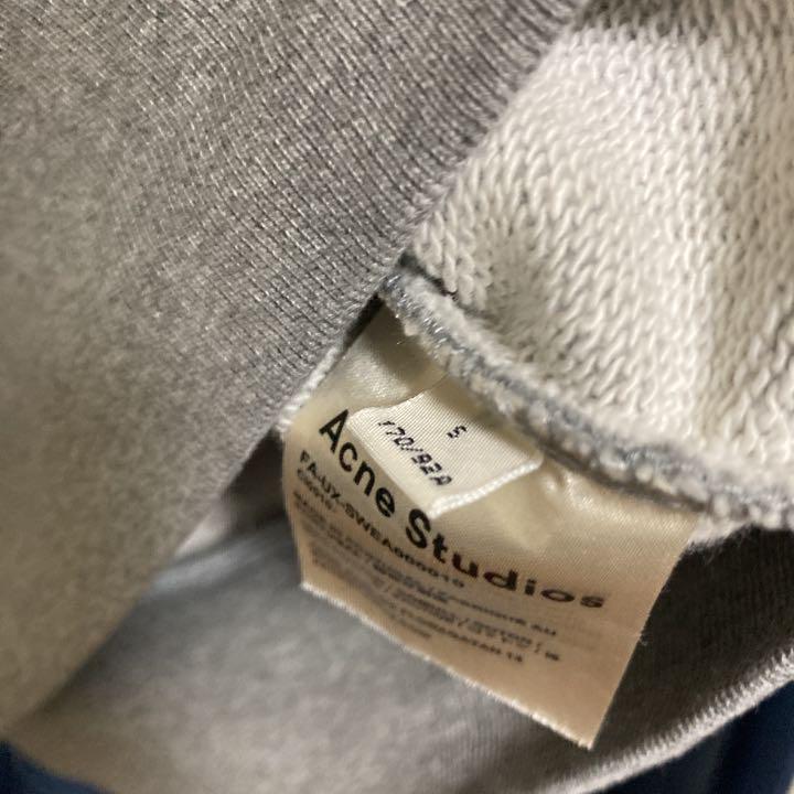 acne スウェット グレー YLw9a-m26697456450 studious オーバーサイズ 在庫超歓迎