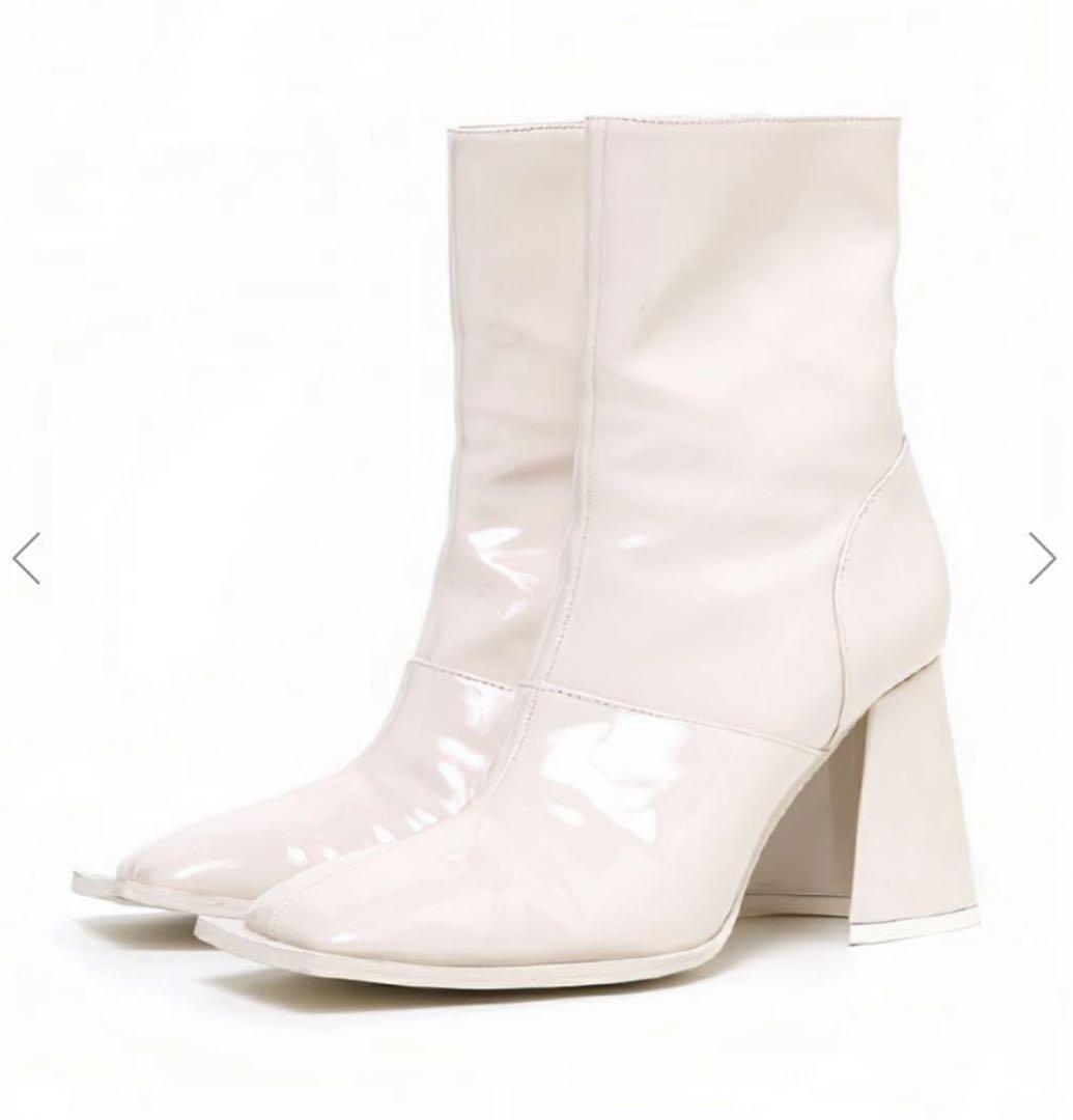 meltthelady enamel square short boots 36
