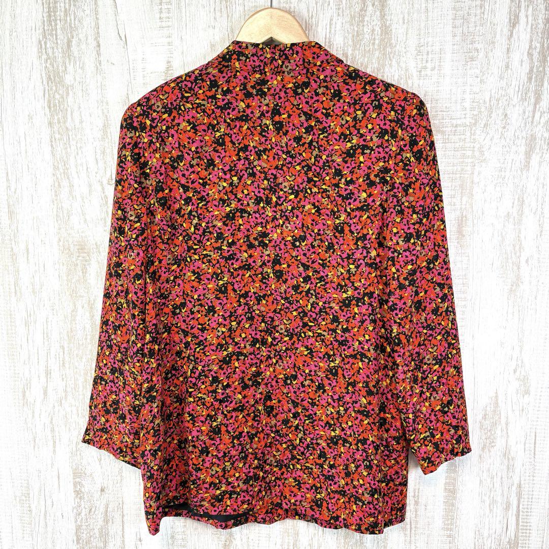 美品 GIVENCHY ジバンシー 派手 総柄 シルク テーラードジャケット 美品 GIVENCHY ジバンシー 派手 総柄 シルク テーラード