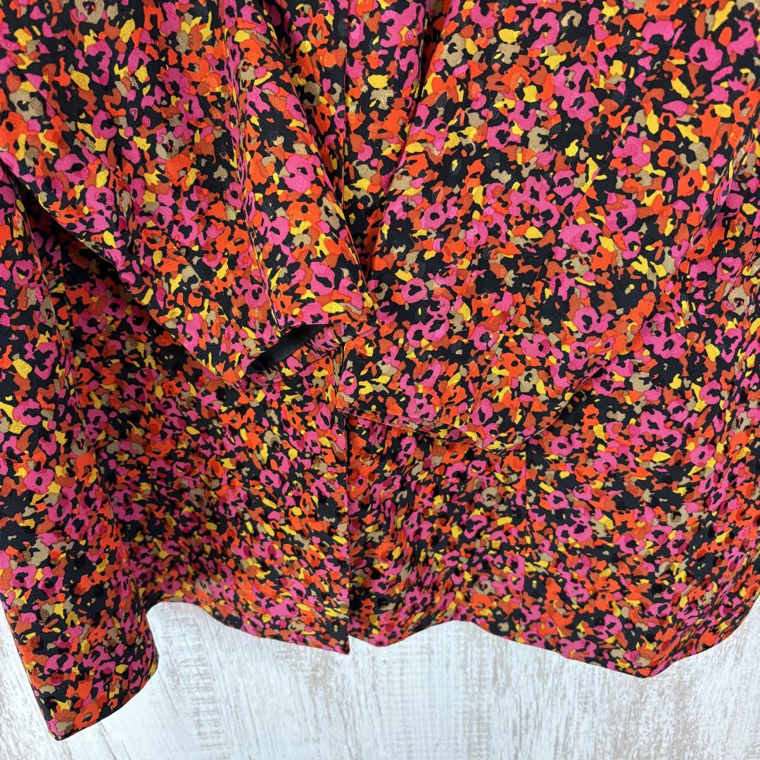 美品 GIVENCHY ジバンシー 派手 総柄 シルク テーラード