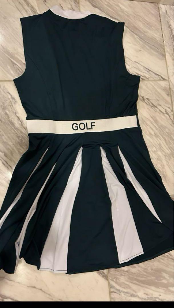 ショップレビュー ランキング GOLF Chamule スリーブレス ダークグリーン ワンピース レディースウェア