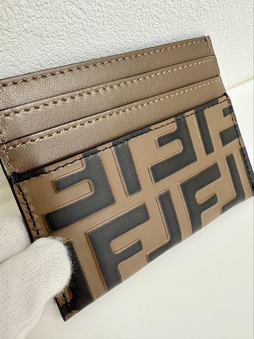 FENDI カードケース 定期入れ FFダイヤモンド ブラウン レディース