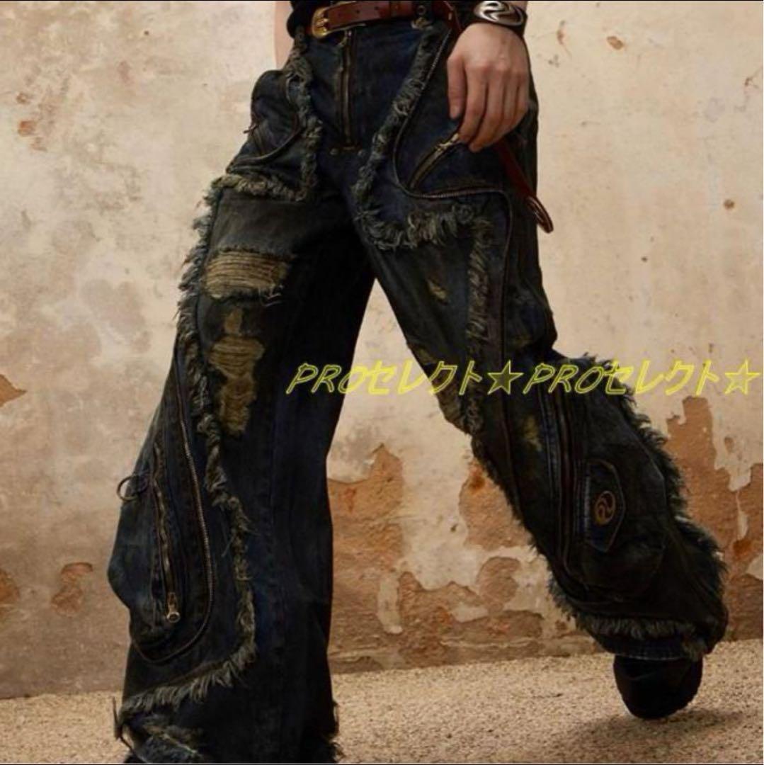 PERSONSOUL* 23FW エイリアンズ ダーティー ジーンズ1 S 画像3
