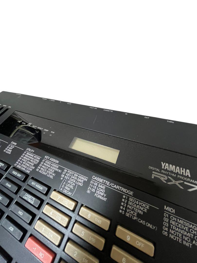 動作良好 中古良品 Yamaha RX7 リズムマシン 社外アダプター付