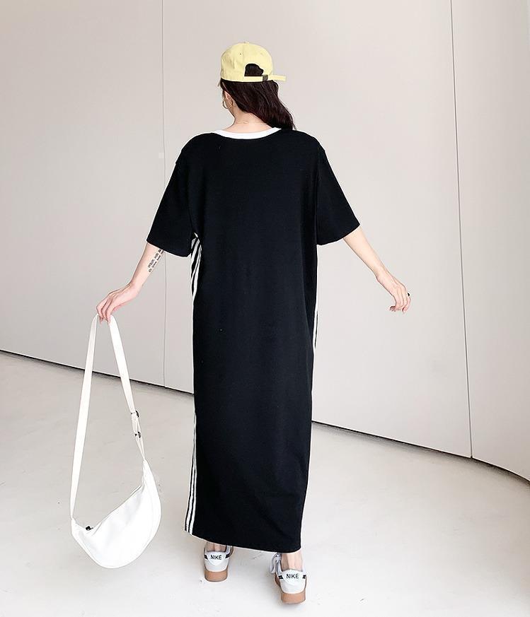 大きいサイズ レディース　ロング　ワンピース　春夏 秋 新品 半袖
