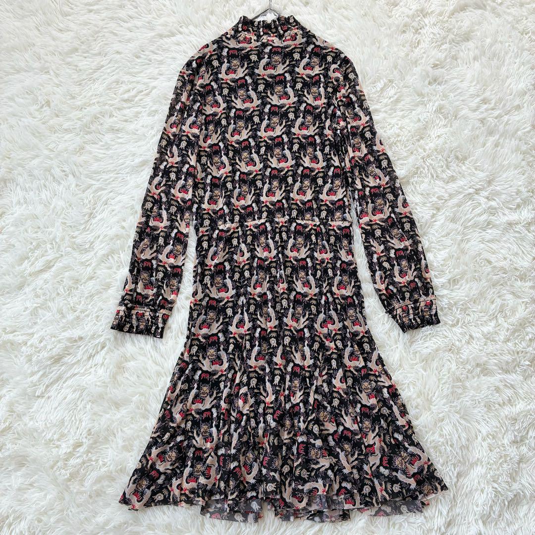 ヴィヴィアンタム 異素材切替デザインワンピース 40サイズ 赤タグ 近年モデル 名作☆VIVIENNE TAM レッドタグ 切替ワンピース 40サイズ2017年