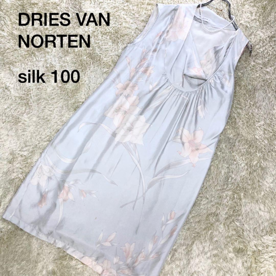 DRIES VAN アシンメトリーレディース NOTEN 38 アシンメトリー 花柄 シルク DRIES 花柄 DRIES VAN アシンメトリーレディース NOTEN 38 アシンメトリー 花柄 シルク DRIES 花柄