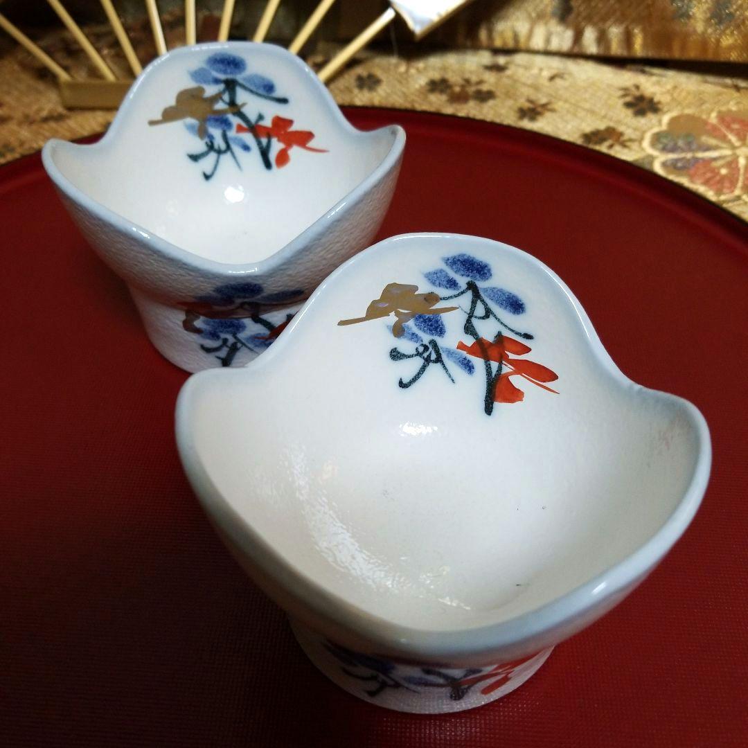【未使用】◆ 御二人様膳 ◆有田焼金彩古伊万里 龍峰窯 第壱陶器菊割皿　12品