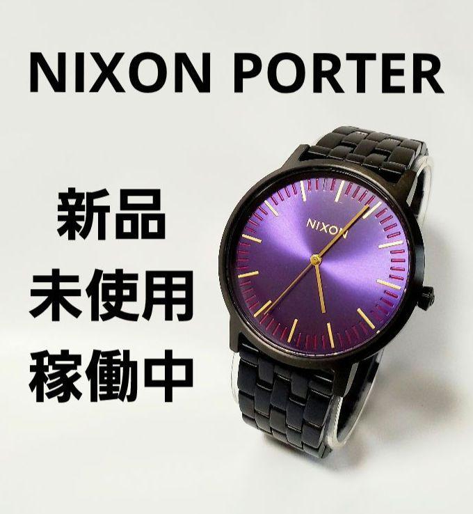 NIXON PORTER ALL BLACK/PURPLE SUNRAY