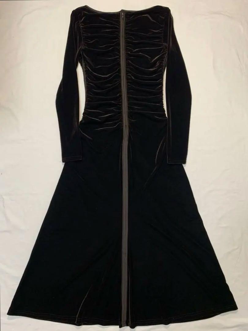 ワンピース vintage TADASHI velour design long dress