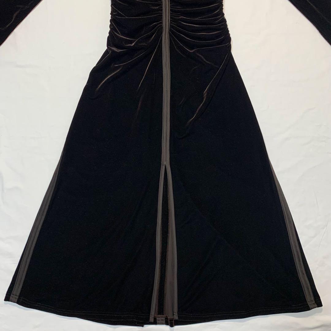 ワンピース vintage TADASHI velour design long dress
